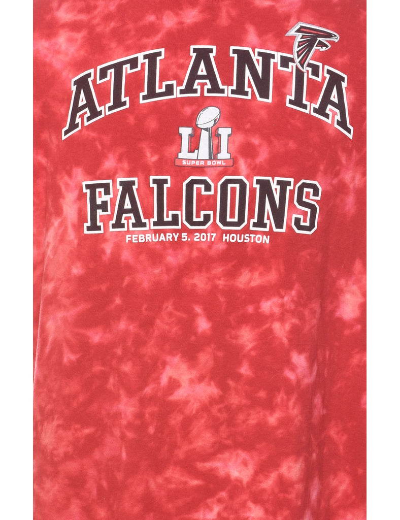 Red Atlanta Falcons Tie Dye T-shirt - L