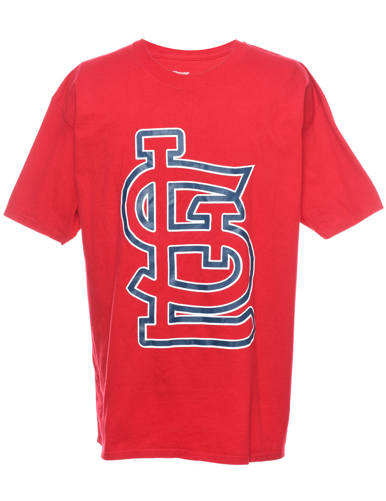 Red & Blue Graphic Printed T-shirt - XXL
