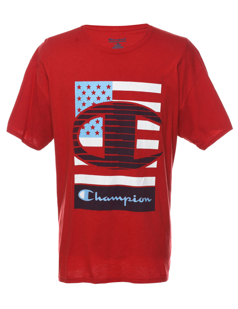 Red Champion Printed T-shirt - XL