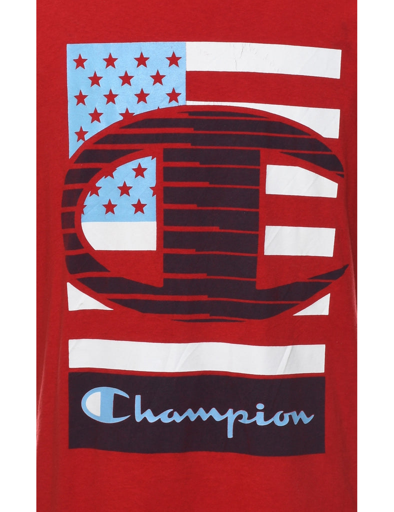 Red Champion Printed T-shirt - XL