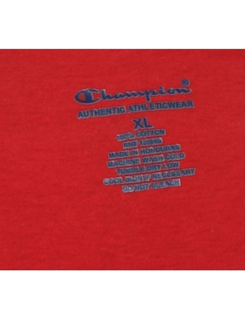 Red Champion Printed T-shirt - XL