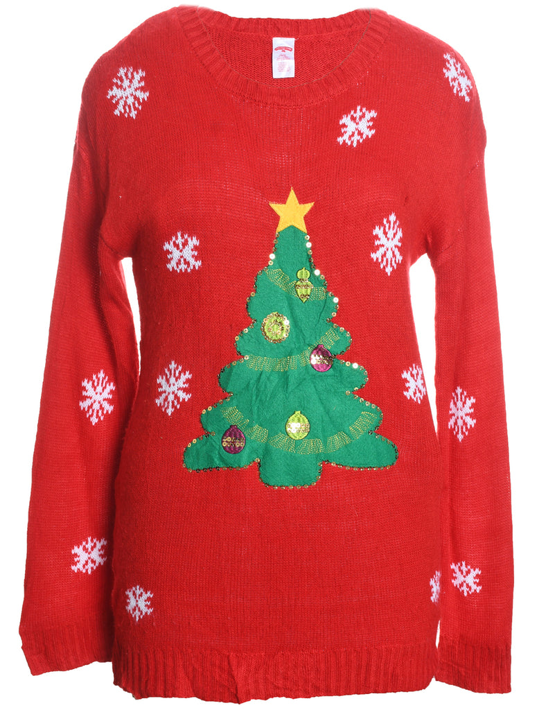 Red Christmas Jumper - L