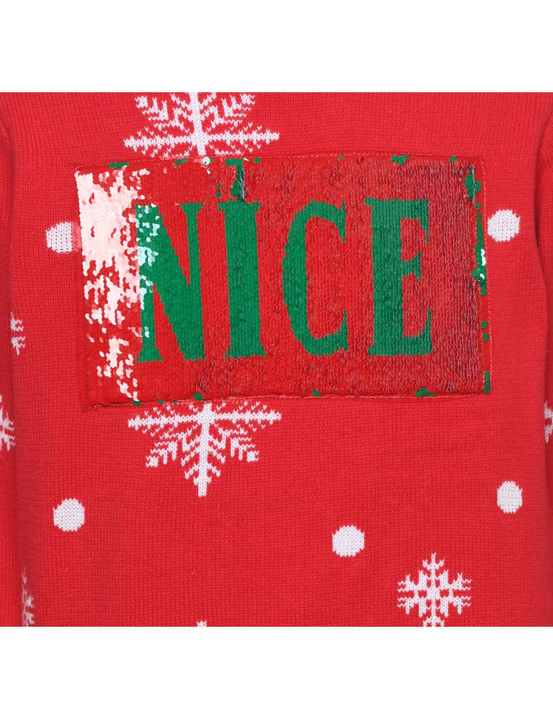 Red Christmas Jumper - M