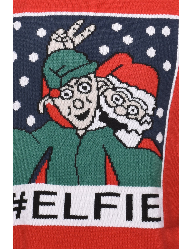 Red Christmas Jumper - L