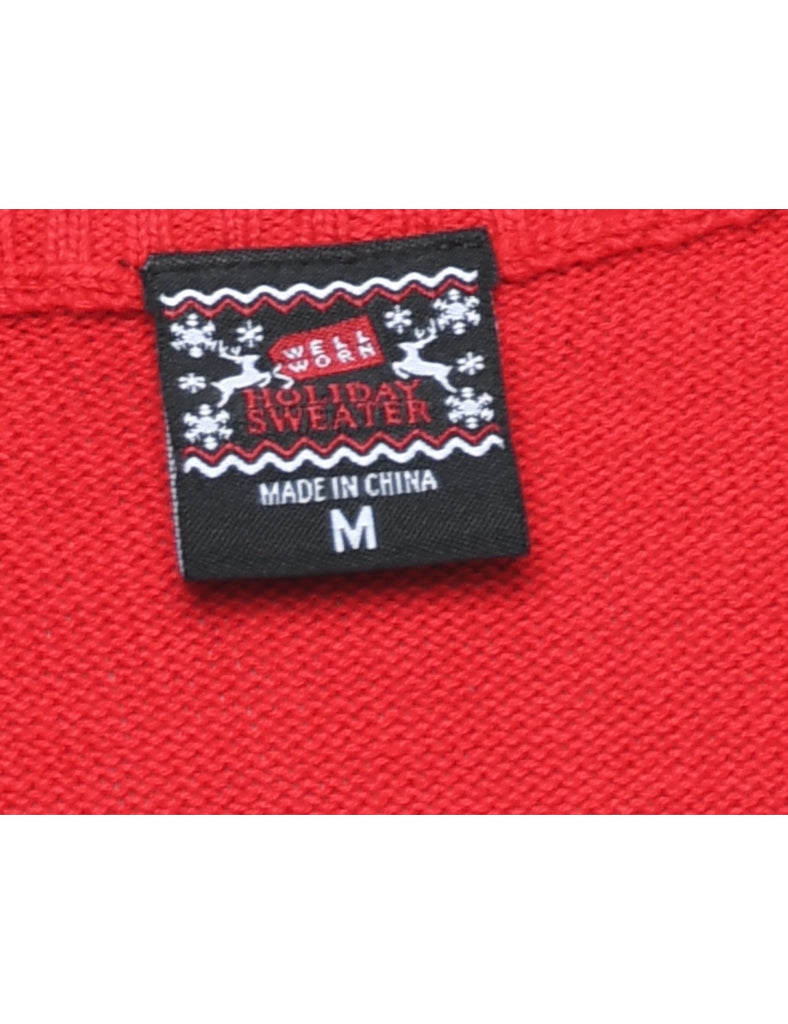 Red Christmas Jumper - M