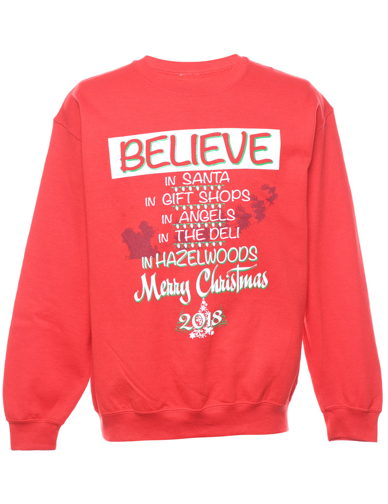 Red Christmas Sweatshirt - L