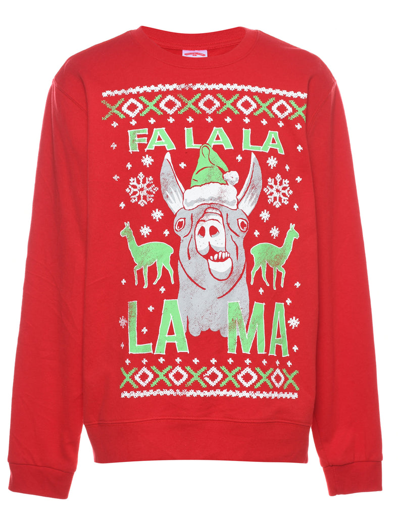 Red Christmas Sweatshirt - M