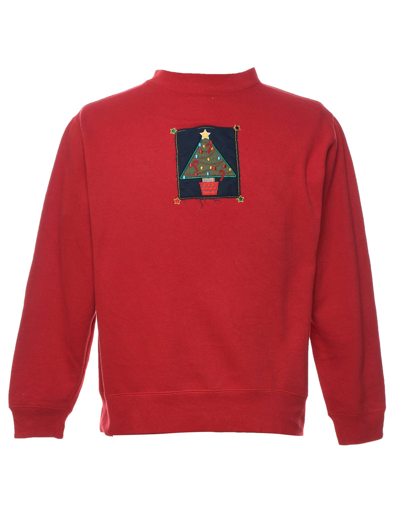 Red Christmas Sweatshirt - L