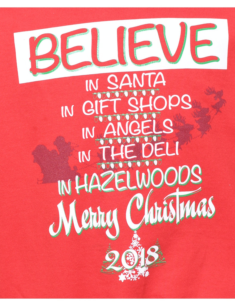 Red Christmas Sweatshirt - L