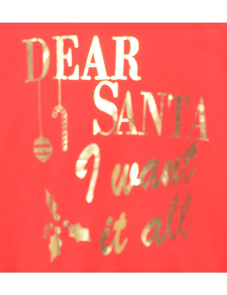 Red Christmas Sweatshirt - L