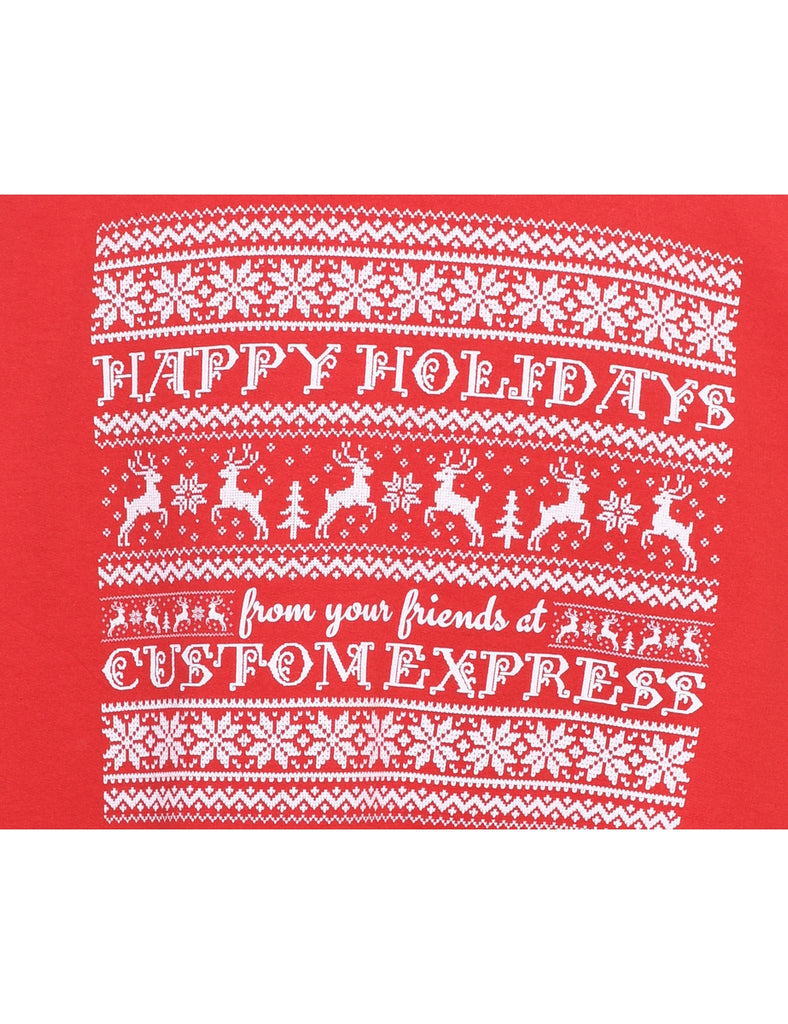 Red Christmas Sweatshirt - L