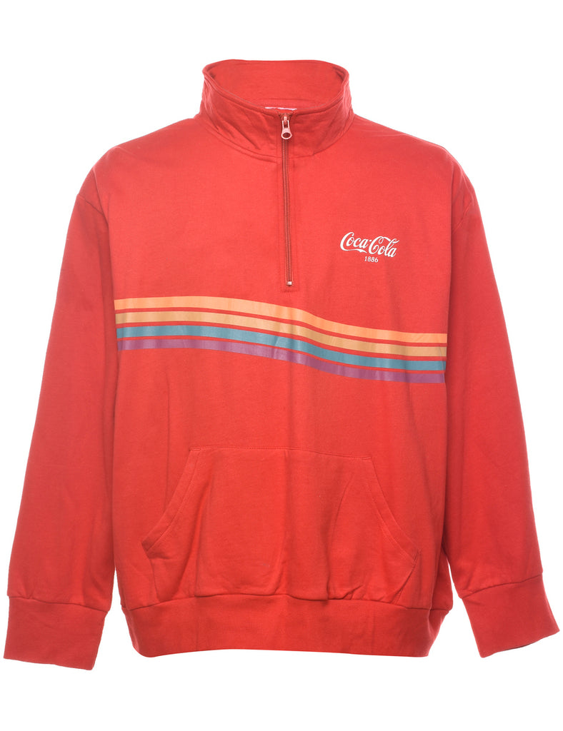 Red Coca-Cola Printed Sweatshirt - XL