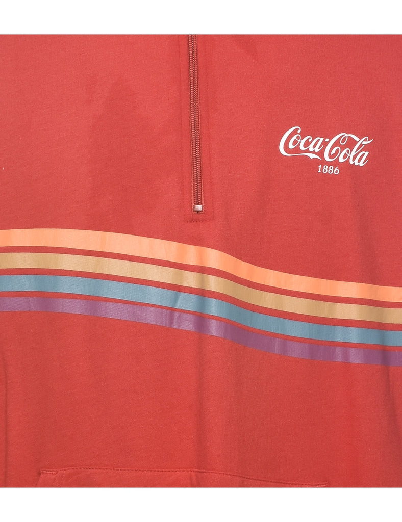 Red Coca-Cola Printed Sweatshirt - XL