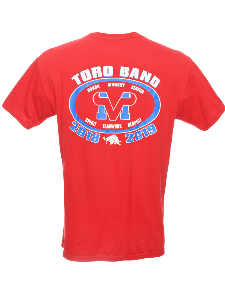 Red Downtown Band T-shirt - L