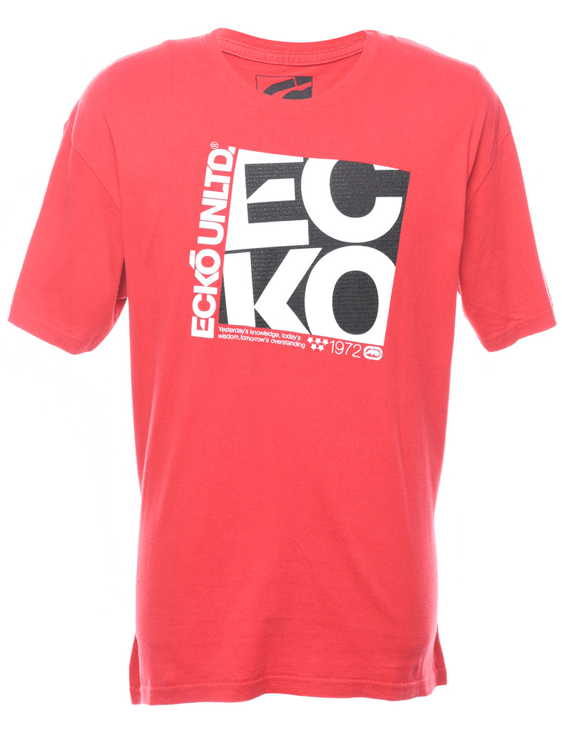 Red Ecko Printed T-shirt - XL