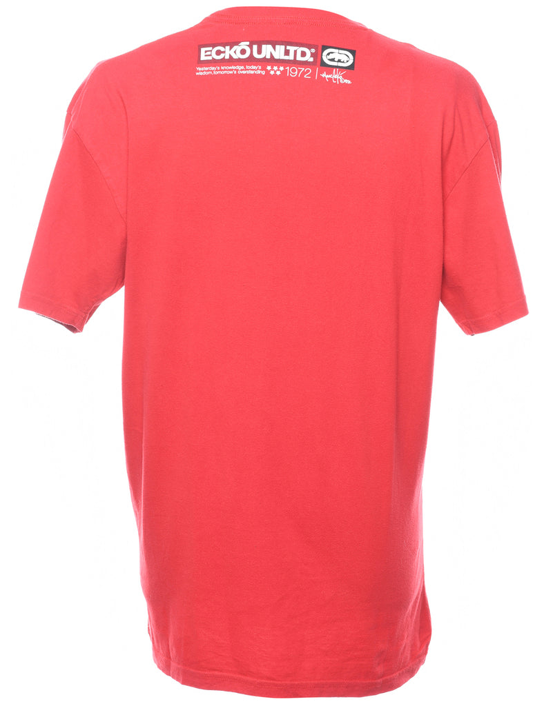 Red Ecko Printed T-shirt - XL