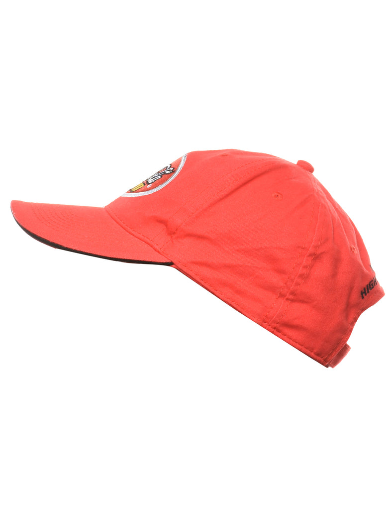 Red Embroided Cap - XS
