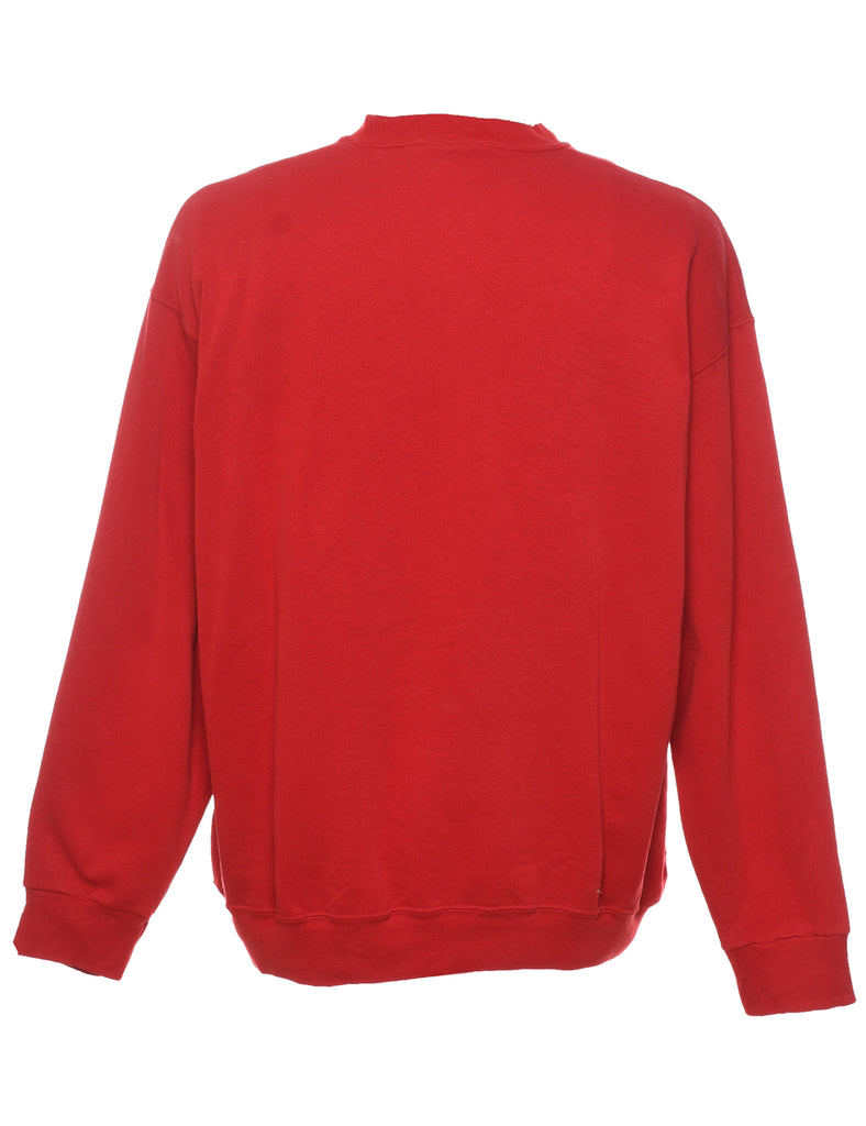 Red & Grey Printed Laurelville Sweatshirt - XL
