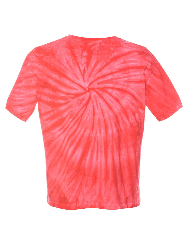Red Hand Dyed Saratoga Tie Dye T-shirt - M