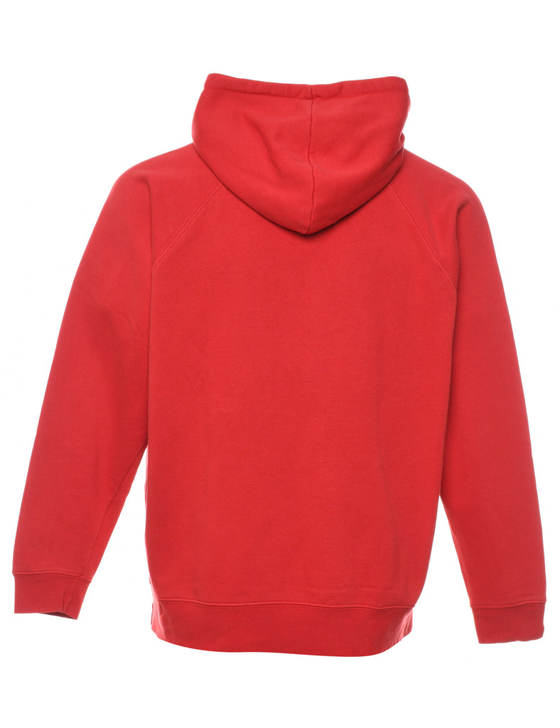 Red Karingal Bulls Printed Hoodie - L