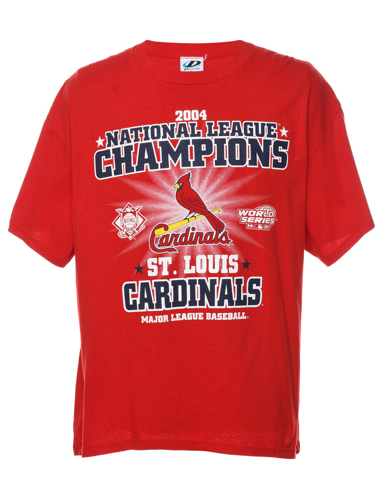 Red MLB Cardinals Design Sports T-shirt - XL