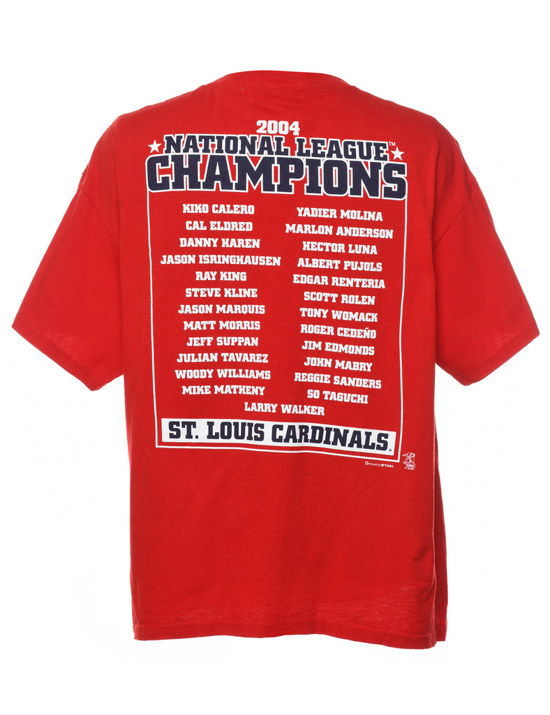 Red MLB Cardinals Design Sports T-shirt - XL