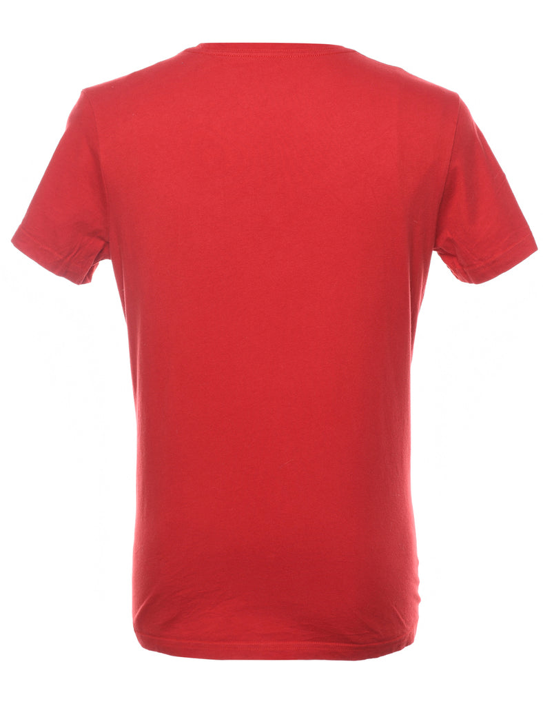 Red New Level Baseball Printed T-shirt - XL