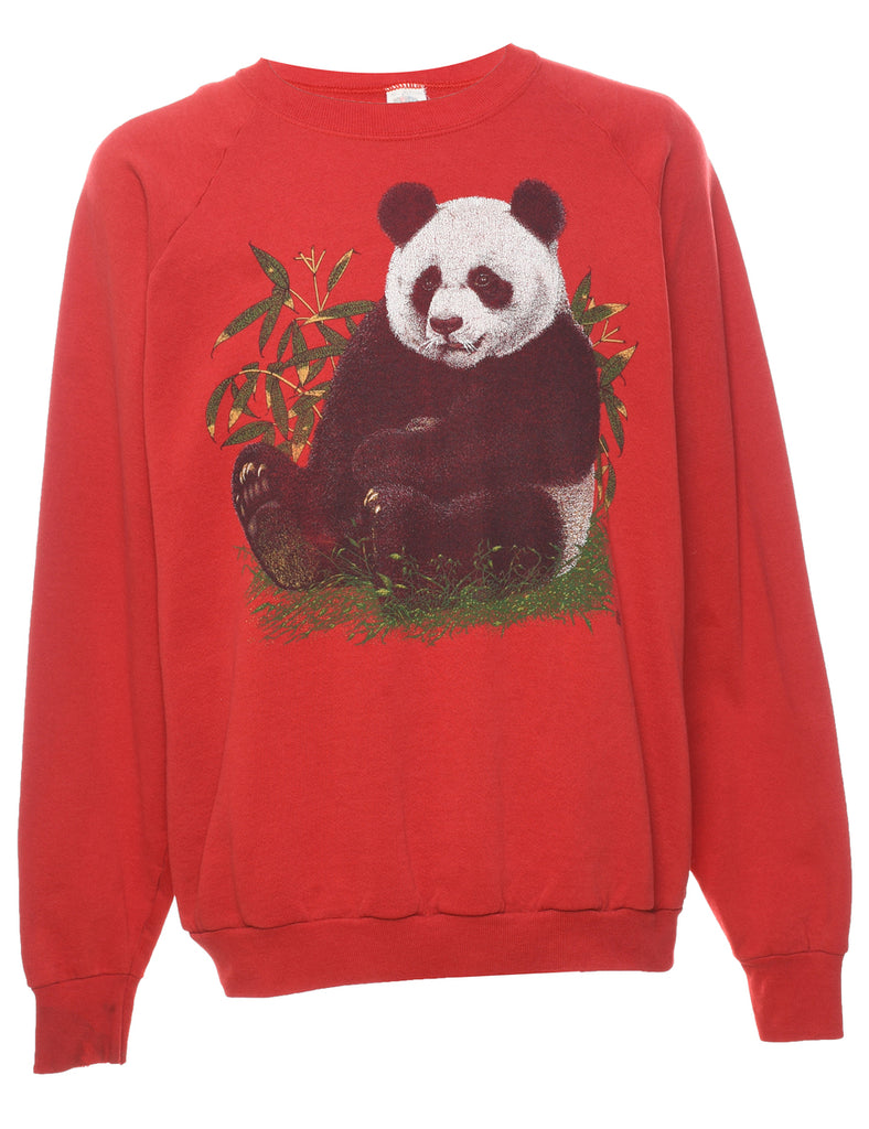 Red Panda Design Sweatshirt - XL