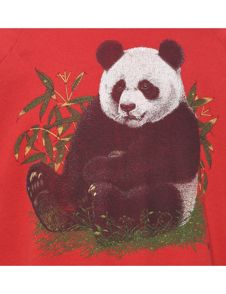 Red Panda Design Sweatshirt - XL