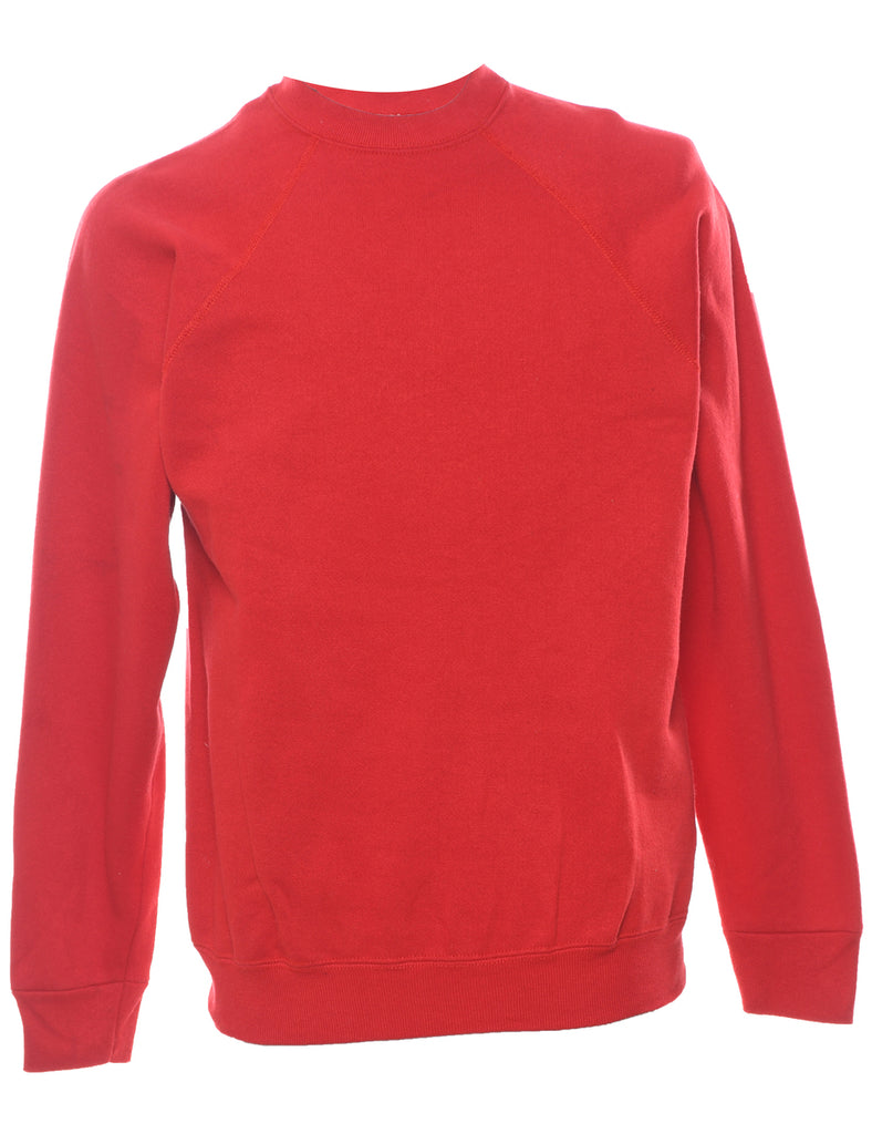 Red Plain Sweatshirt - M