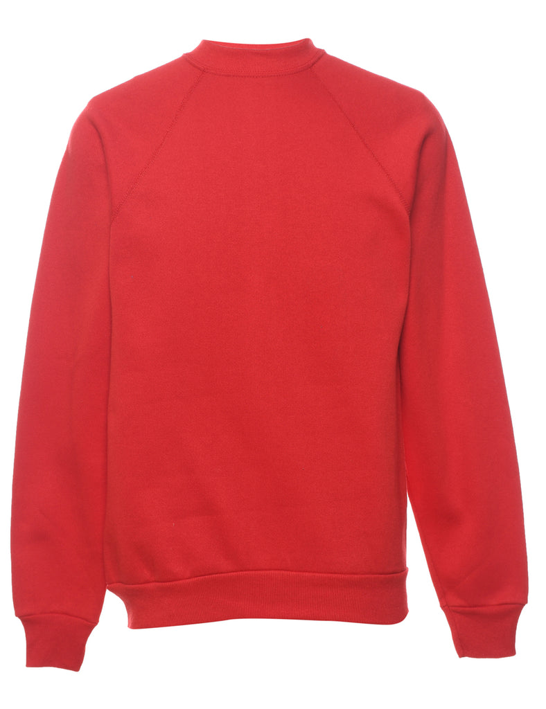 Red Plain Sweatshirt - S