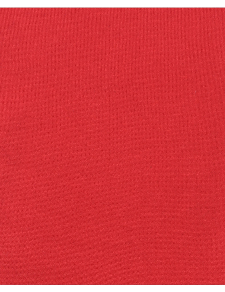 Red Plain Sweatshirt - M