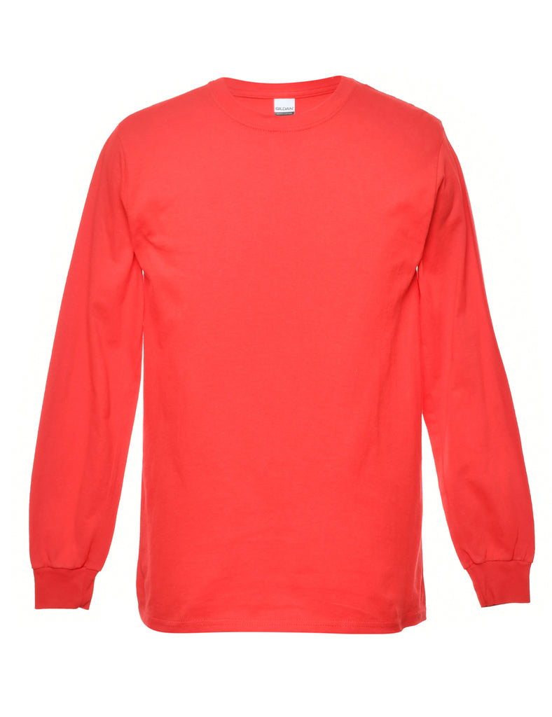 Red Plain T-shirt - S