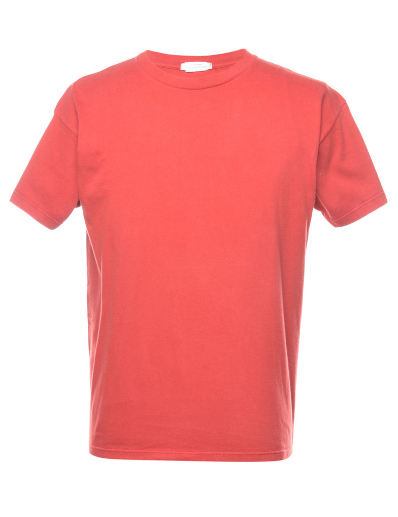 Red Plain T-shirt - M