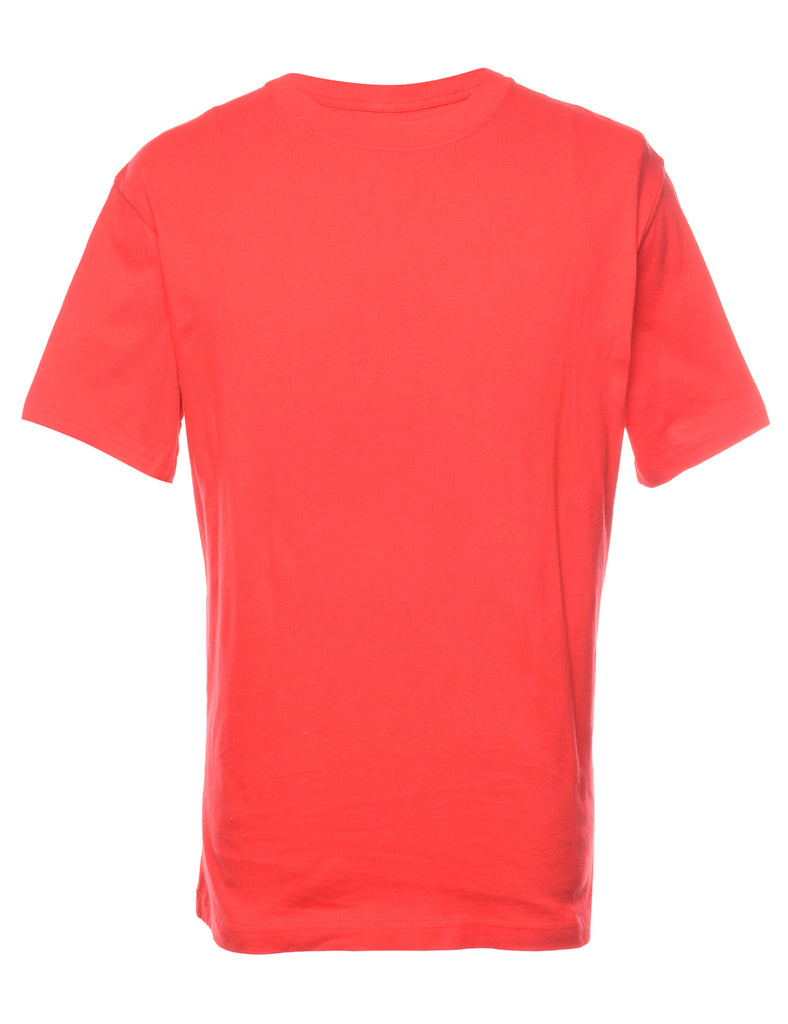 Red Plain T-shirt - M