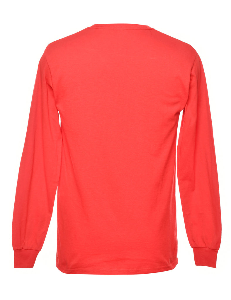 Red Plain T-shirt - S