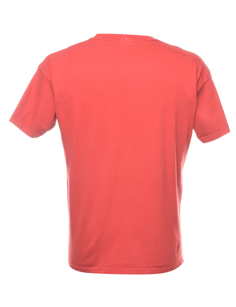 Red Plain T-shirt - M