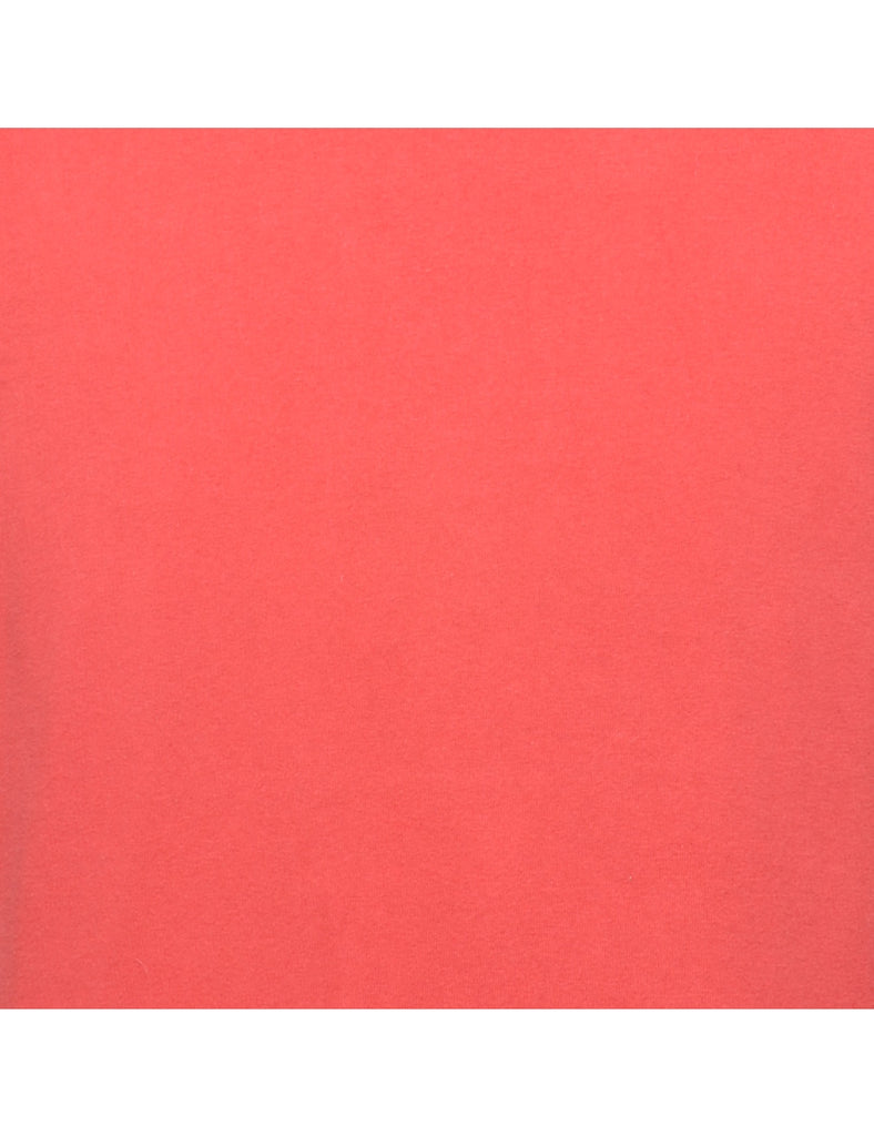 Red Plain T-shirt - M