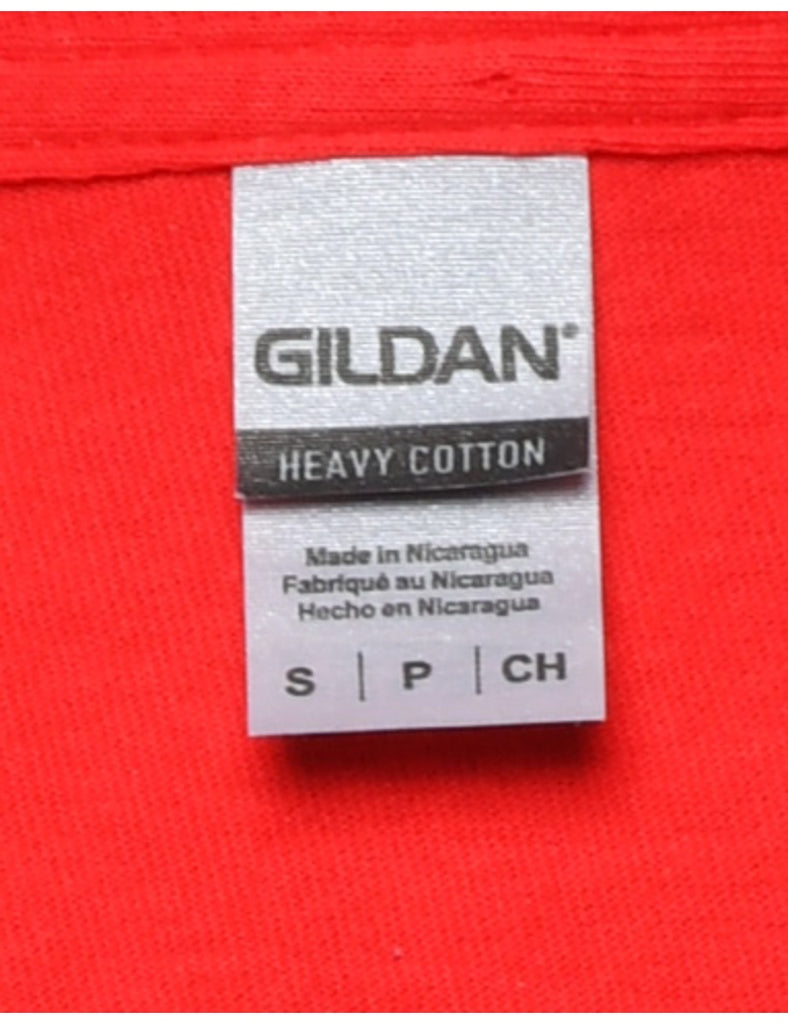 Red Plain T-shirt - S