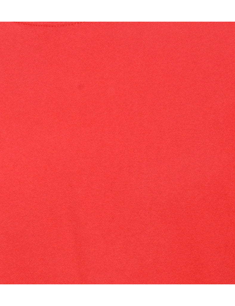 Red Printed Nike T-Shirt - M