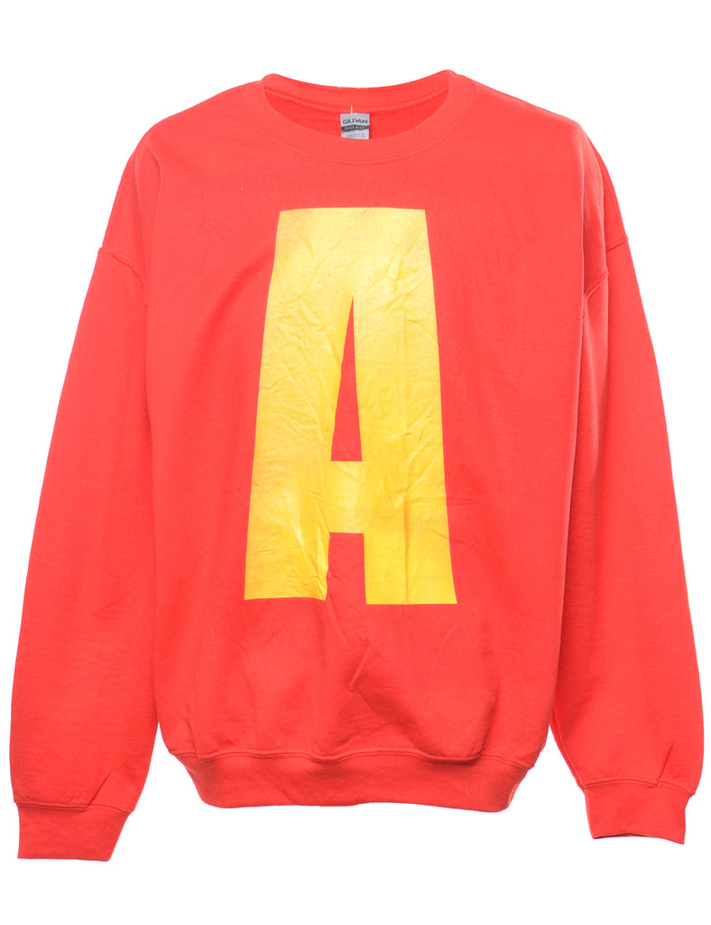 Red Printed Sweatshirt - XL