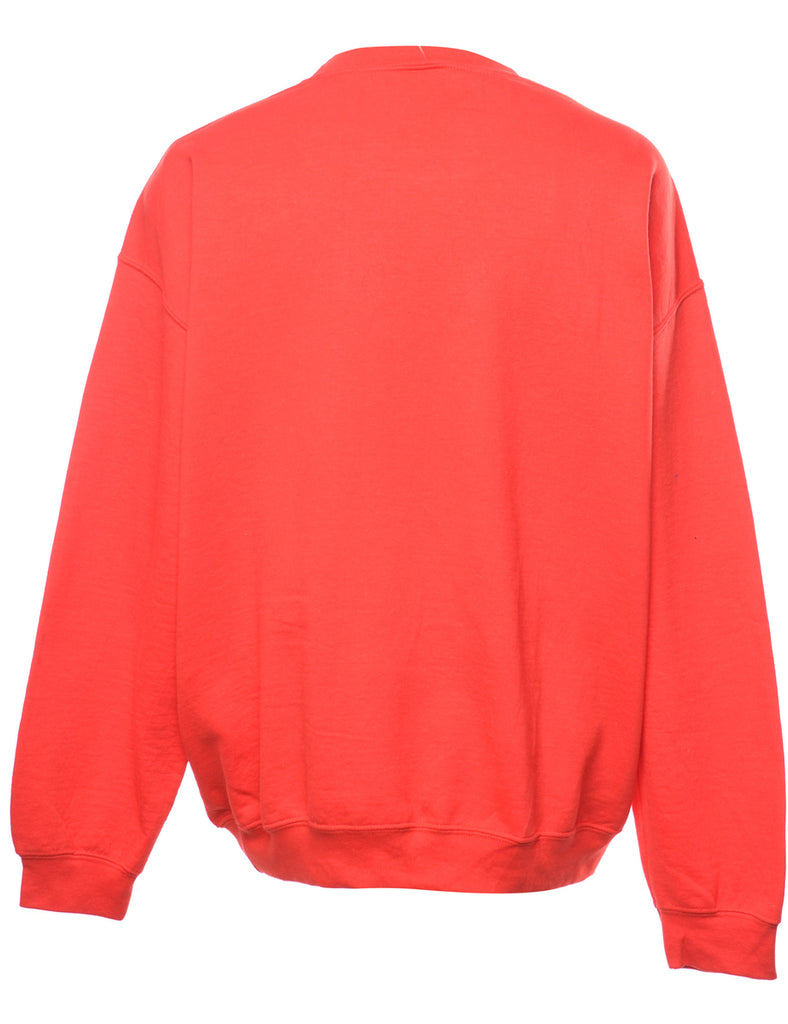Red Printed Sweatshirt - XL