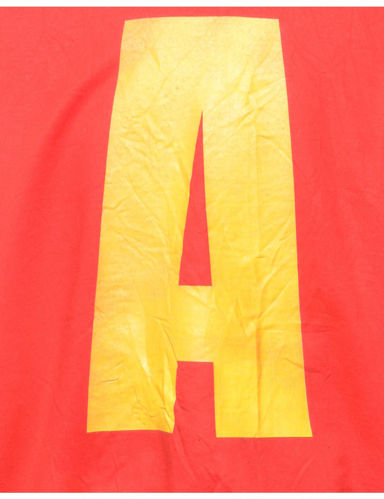 Red Printed Sweatshirt - XL