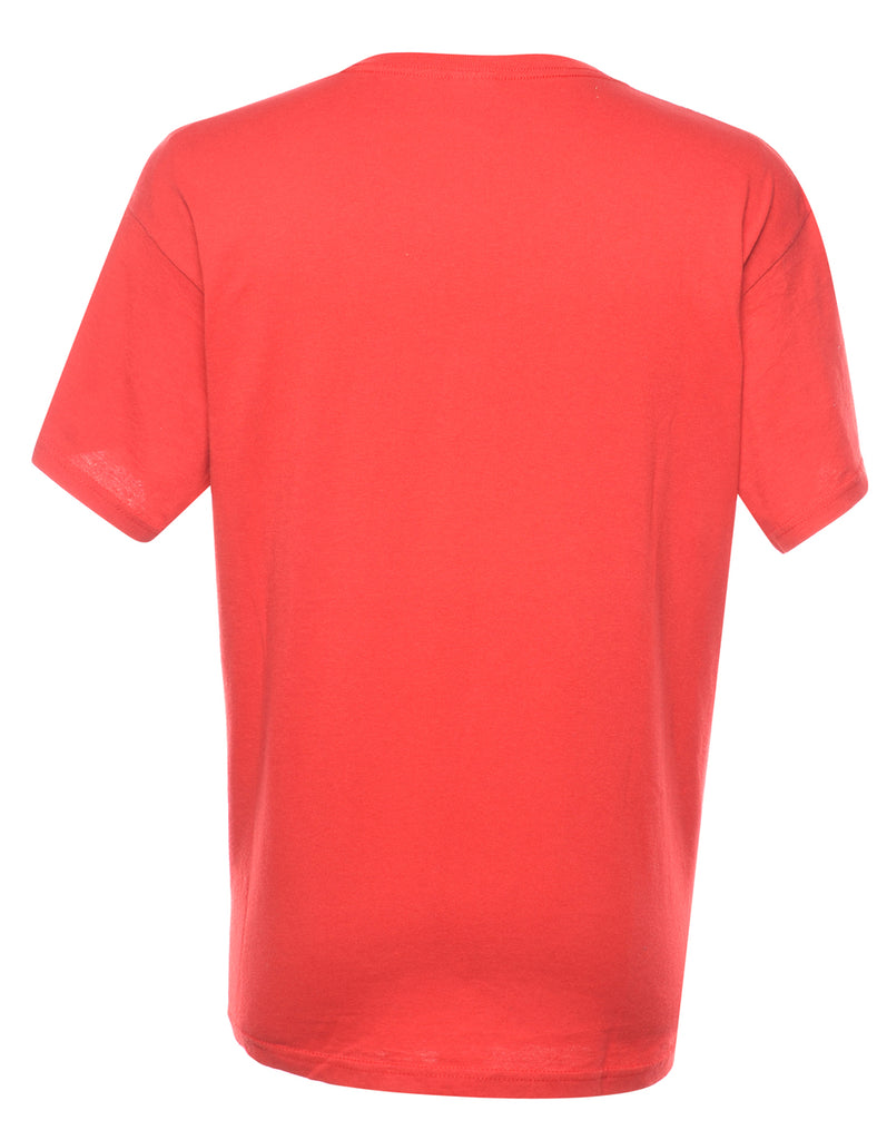 Red Printed T-shirt - L