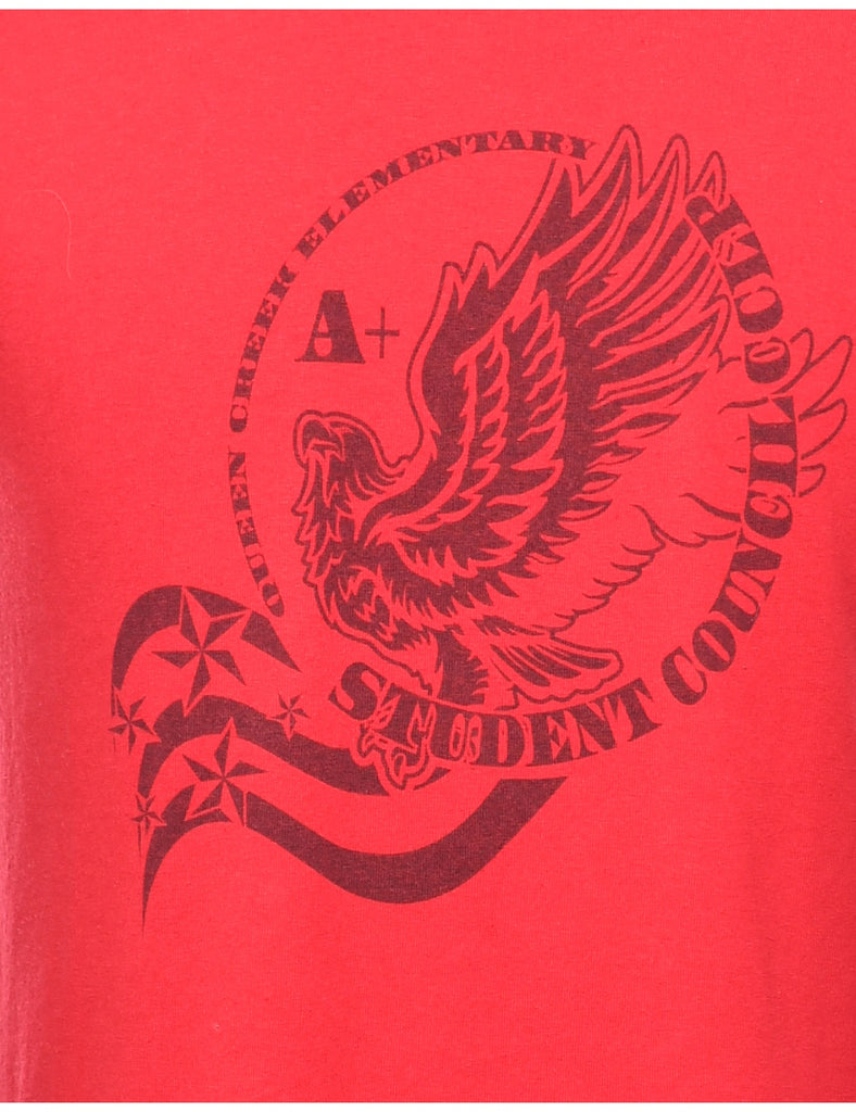 Red Printed T-shirt - S