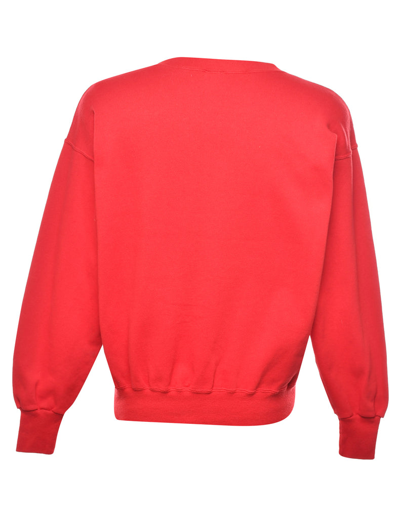 Red Super Most Greatest Wonderfulest Bestest Grandma Ever Printed Sweatshirt - L