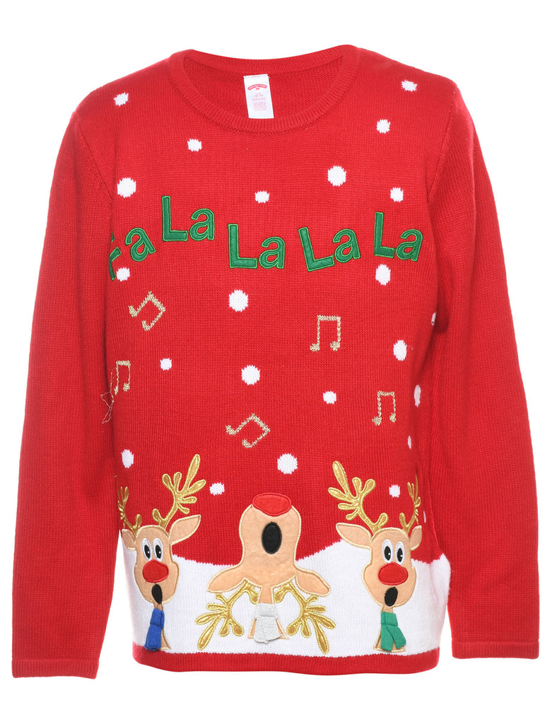 Reindeer Christmas Jumper - L
