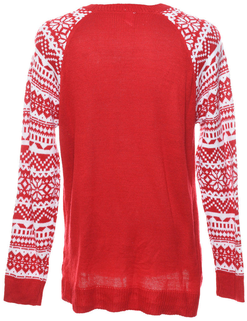 Reindeer Christmas Jumper - M