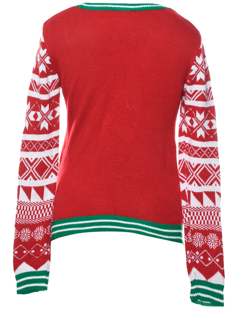 Reindeer Christmas Jumper - M