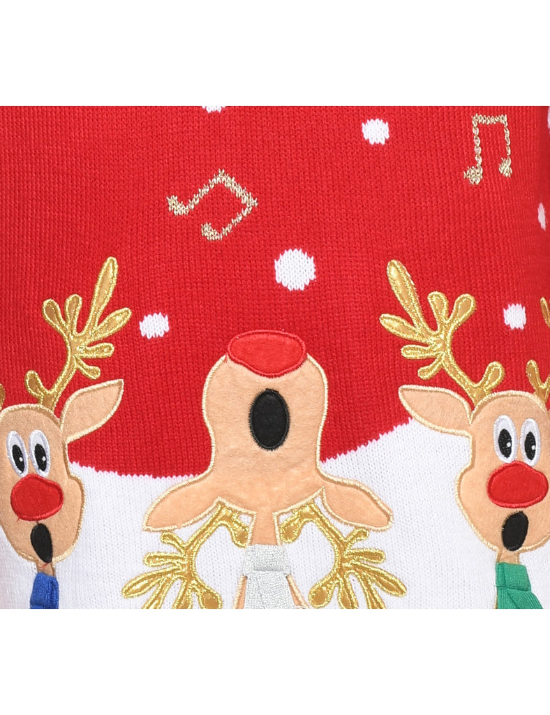 Reindeer Christmas Jumper - L